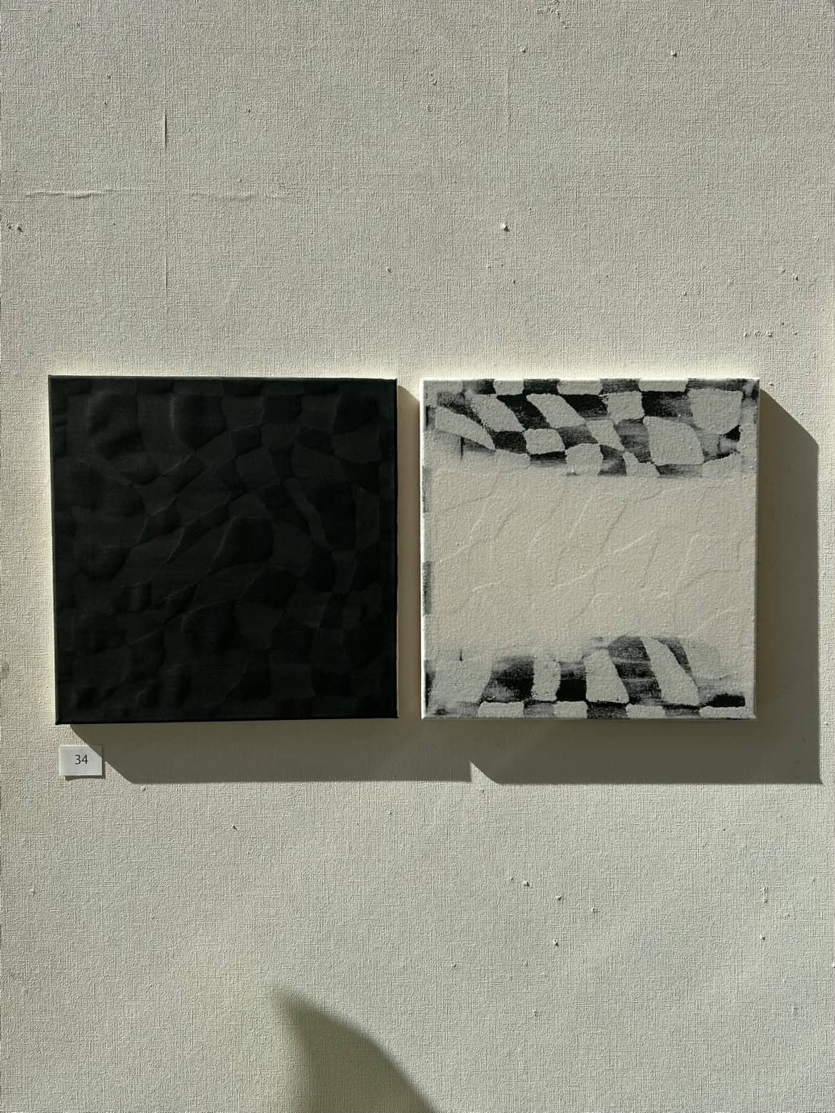 Jannis Besen, two chess paintings, 2026, oil on canvas, Tsukuba, Japan